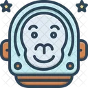 Monkey Of The Space Space Astronaut Icon