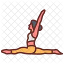 Monkey Pose Creative Yoga Balanced Challenge Icon