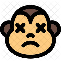Monkey Sad Death Emoji Icon