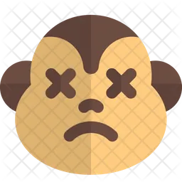Monkey Sad Death Emoji Icon