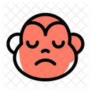 원숭이 슬픈 얼굴 아이콘