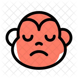 Monkey Sad Face Emoji Icon