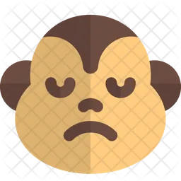 Monkey Sad Face Emoji Icon