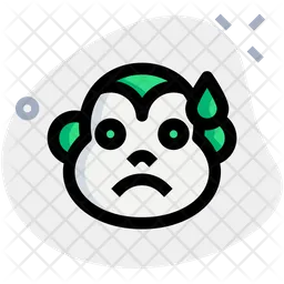 Monkey Sad With Sweat Emoji Icon