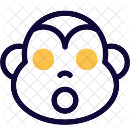 Monkey Shock Emoji Icon