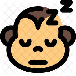Monkey Sleeping Emoji Icon