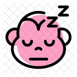Monkey Sleeping Emoji Icon