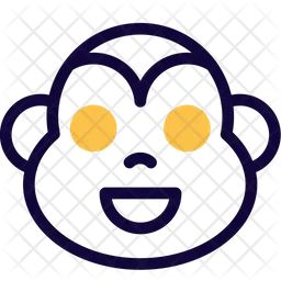 Monkey Smiling Emoji Icon
