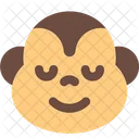 Monkey Smiling Closed Eyes  Icon