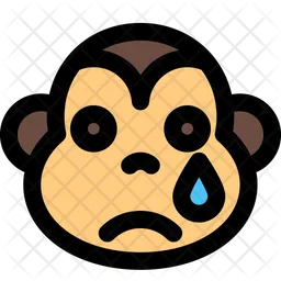 Monkey Tear Emoji Icon