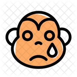 Monkey Tear Emoji Icon