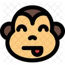 Monkey Tongue Smiling Eyes Icon