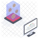 Monnaie Numerique Technologie Bitcoin Blockchain Icône