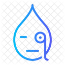 Monocle Observe Emoji Smileys Emoticon Mineral Water Drop Blood Icon