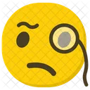 Monocle Emoji Emoticon Smiley Icon