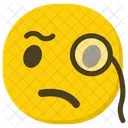 Emoji Monocolo Emoticon Faccina Icon