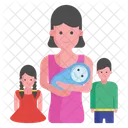 Parent Celibataire Mere Parentale Nouveau Ne Icône