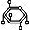 Organisch Molekul Linie Symbol