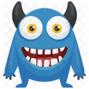 Blau Teufel Charakter Symbol