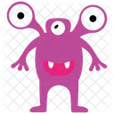 Eyed Alien Three Eyed Eyed Monster Icon