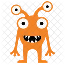 Cartoon Monster Monster Drawing Four Eyed Alien Icon
