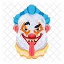 Vecteur De Visage Effrayant Visage De Clown Personnages Malefiques Icône
