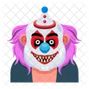Vecteur De Visage Effrayant Visage De Clown Personnages Malefiques Icône