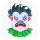 Vecteur De Visage Effrayant Visage De Clown Personnages Malefiques Icône