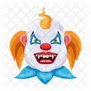 Vecteur De Visage Effrayant Visage De Clown Personnages Malefiques Icône