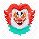Vecteur De Visage Effrayant Visage De Clown Personnages Malefiques Icône