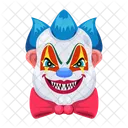 Vecteur De Visage Effrayant Visage De Clown Personnages Malefiques Icône