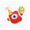 Monstro OVNI Vermelho Ícone