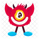 Monstruo Un Ojo Sonriendo Icon