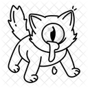 Monstruo Gato Demonio Espeluznante Icono