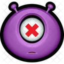 Morado Monstruo Extraterrestre Icon