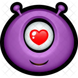 Monstruo morado Emoji Icono