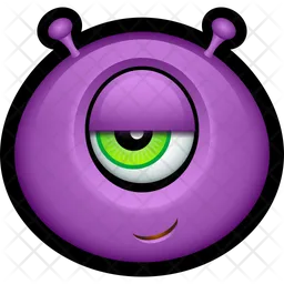 Monstruo morado Emoji Icono