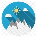 Montagnes Collines Soleil Icon