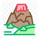 Montana Concepto Paisaje Icono