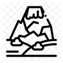 Montana Concepto Paisaje Icono