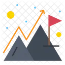 Montaña de éxito  Icono