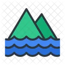 Montana Mar Isla Icono