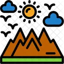 Montanha Pico Cume Ícone