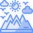 Montanha Pico Cume Ícone
