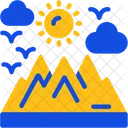 Montanha Pico Cume Ícone
