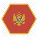 Montenegro National Pays Icône