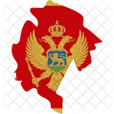 Montenegro Flag Map Icon