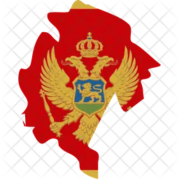 Montenegro  flag map  Icon