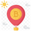 Ballon Decollage Bitcoin Icône