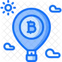 Ballon Decollage Bitcoin Icône